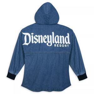 RARE Disneyland Hooded Denim Spirit Jersey